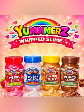 Yummmerz Scented Whipped Slime Bundle ~4 Pack~ Berry, Marshmallow, Peanut Butter